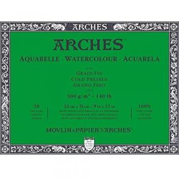 Bloc Aquarelle 23×31 cm – Grain Fin – 20 Feuilles – 300 g