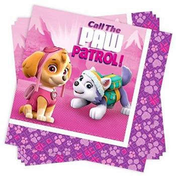 Tovaglioli di Carta 20 Pezzi Paw Patrol Rosa