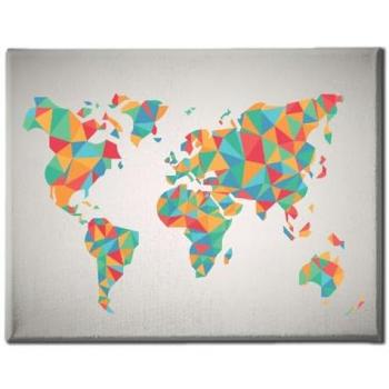 Panorama Mundial Impresión Lienzo – 10‑piezas