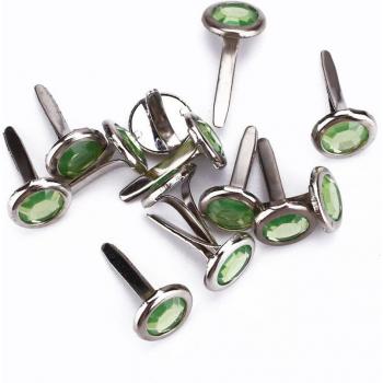 20PCS Mini Rhinestone Brads for Scrapbooking - 7 Colors, 8cm