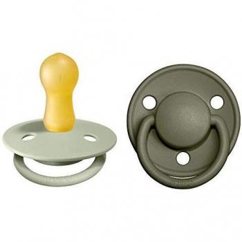 Succhietto BIBS® Green De Lux Sage/Hunter 6 mesi, confezione da 2 pz