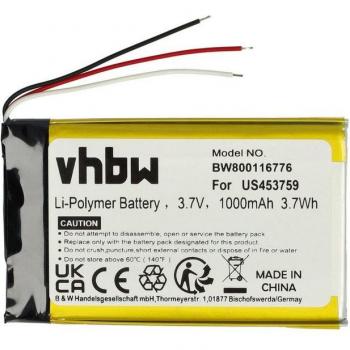 MDR‑HW700DS Batterie Rechargeable 1000 mAh – 3,7 V (Li‑poly)