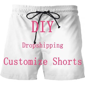 We Accept Dear Customer Anime Photo Star Singer Pattern DIY Streetwear Shorts Men Women 3D Print Beach Shorts T114
