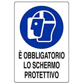 FRASCHETTI - Cartello segnaletica obbligatorio schermo protettivo