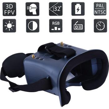 Gafas FPV LS‑008D 5.8 GHz, 40 canales, batería 2000 mAh, DVR integrado – Modelo RC