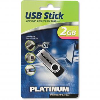 Platinum Twister USB-Stick 2 GB, Farbe Schwarz