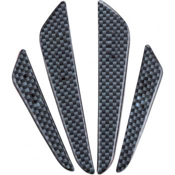Protections latérales de porte auto en fibre de carbone et caoutchouc étanche – pack 4 pièces