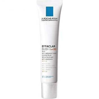 La Roche Posay Effaclar Duo+ SPF 30 - 40ml - Soin complet anti-imperfections et réduit les marques, protégez votre peau avec une protection UV