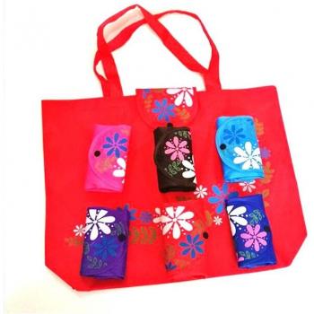 Foldable Floral Grocery Bag for Women