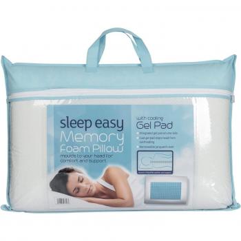 Homescapes Cooling Gel Memory Foam Pillow - White, 40 x 60 cm