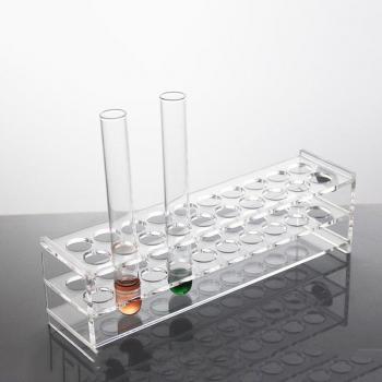 Plexiglas Reagenzglasständer 24-fach für 15mm Rohre