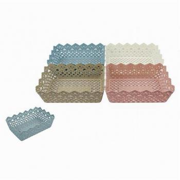 Cesta Rectangular Cleafe 29 × 20 × 10 cm (Plástico)