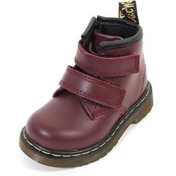 Baby-Boots Dr. Martens Cherry Rot Brooklee mit Klettverschluss, UK Größe 4