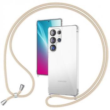 Nalia Hangit: Custodia chiara a lanyard – Portafono in bianco/Beige per smartphone