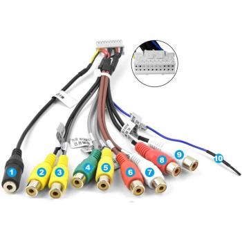 Podofo 2 Din Android Car Radio Multimedia Player Connector for VW Nissan Toyota