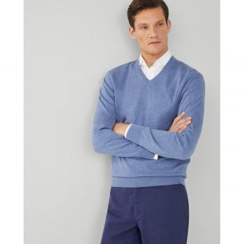 Hackett Jersey Cuello Pico Hm703083 Azul