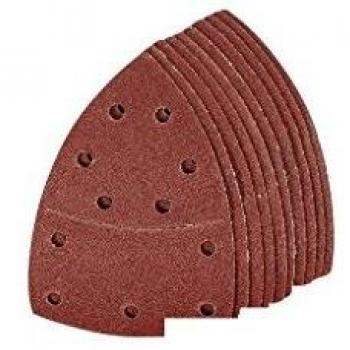 Silverline Tools 352528 Hook & Loop Multi-Sander Sheets 102x62, 93mm 10PK, Red