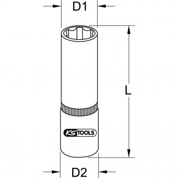 Llave Vaso Longitud 21 mm KSTOOLS BronzePlus