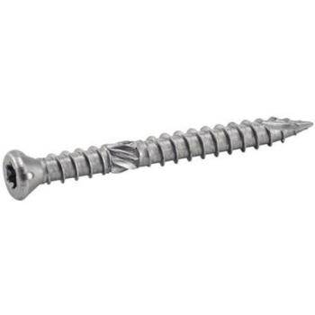 Vite per terrazzi a testa svasata 6 lobi – Doppio filetto – Acciaio inox A4 5x70 mm, pacchetto da 100 pezzi