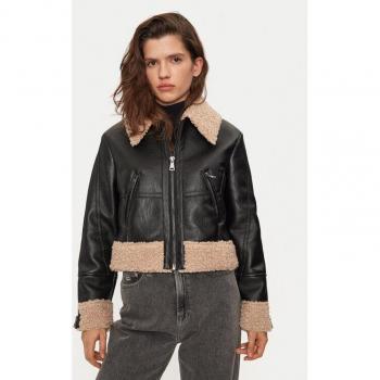 Sisley Lederimitatjacke 2YJVLN04W Schwarz