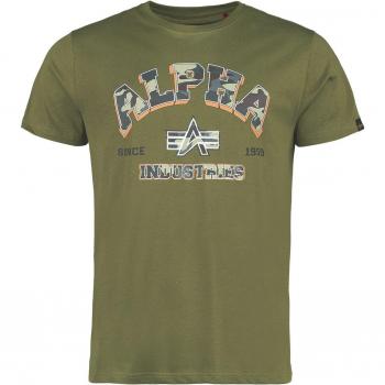 Alpha Industries T‑Shirt Manches Courtes College Camouflage Vert M