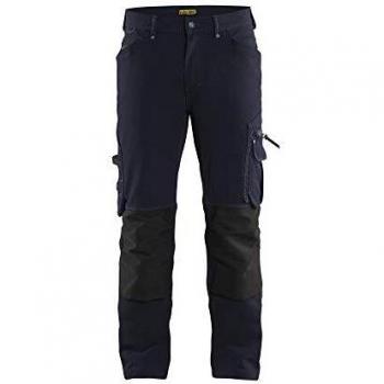 Pantaloni da lavoro modello X1900 con tecnologia Artisan 4D, colore blu marine/nere, codice D116