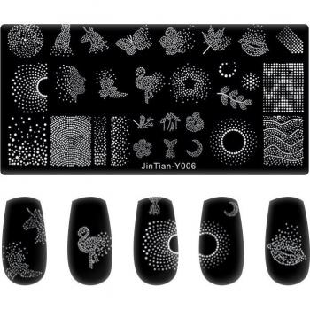 Plantilla de Estampado de Uñas Faraón Egipcio