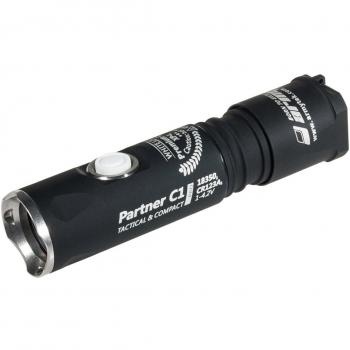 Armytek Partner C1 Pro v3 / XP-L Kaltweiβ/ 650 lm / TIR 20°:80° / 1xCR123A or 1xRCR123 or 1x18350