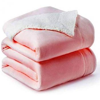 Warm Reversible Microfiber Solid Blankets for Sofa and Couch