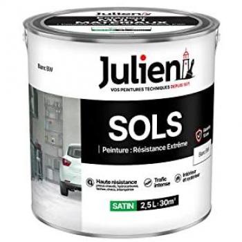 Peinture Sols Extérieur Intérieur – Résistance Extrême Julien – 2,5 L Blanc – 10 ans de garantie
