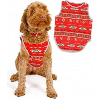 Maglietta di Natale per Cani Friends Taglia L Rossa