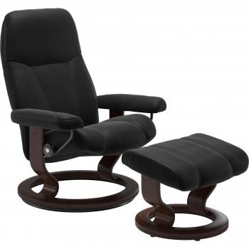 Stressless® Relaxsessel Consul Set mit Hocker, Classic Base, Größe M, Braun