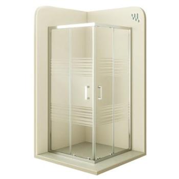 Mampara de Ducha Diana 75 × 75 × 190 cm – Ajuste Flexible 72,5–74,5 cm, Puerta Corredera
