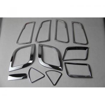 12-Piece ABS Chrome Air Conditioning Outlet Handle Cover Set for Solaris Accent Hatchback (2016)