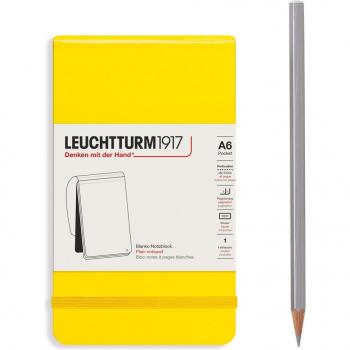 Leuchtturm1917 Pocket (A6) Reporter Notepad Lemon - Plain