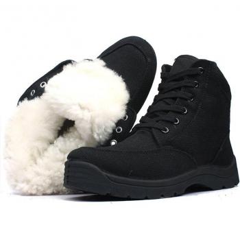 Men's Warm Wool Snow Boots for Winter