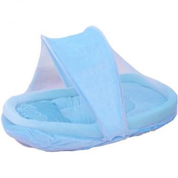 4-Piece Baby Crib with Zippered Canopy