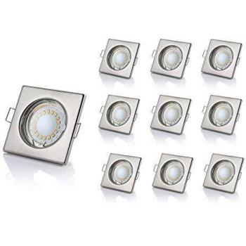 Sweet LED Deckenstrahler, 10er Set – warmweiß, 5 W, chrom gebürstet