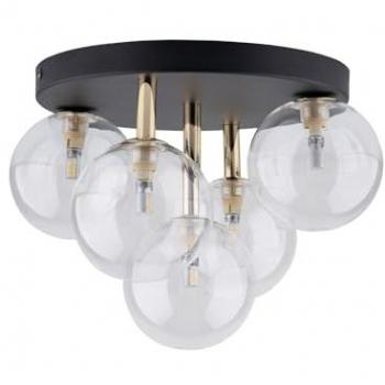 Elegante Deckenleuchte Metall Glas G9