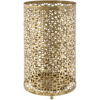 DMORA Portaombrelli Decorativo Oro 24x24 h42 cm