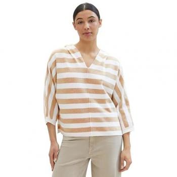 TOM TAILOR Kapuzenpullover mit weitem V-Ausschnitt