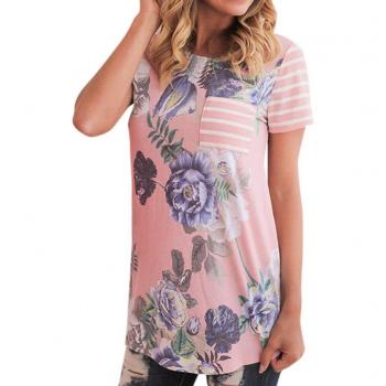 Pregnant Women’s Nursing Maternity Blouse with Short Sleeves #LR1