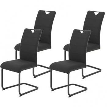 HELA Freischwinger »MARS Esszimmerstuhl BESTSELLER«, 4 St., Webstoff, nachhaltiger & robuster Bezug, 120 Kg Belastbarkeit