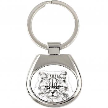 Llave Art-Dog: British Longhair con gato y diseño impreso