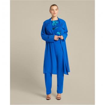 Elena Mirò - Gabardina de mujer elegante en georgette con cinturón
