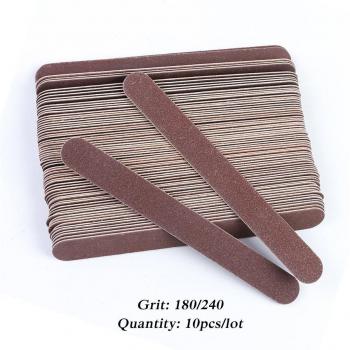 10-Pack Orange Nail File & Buffer Set