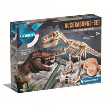 Clementoni Galileo - Ausgrabungs-Set T-Rex & Fossil Modellier-Set