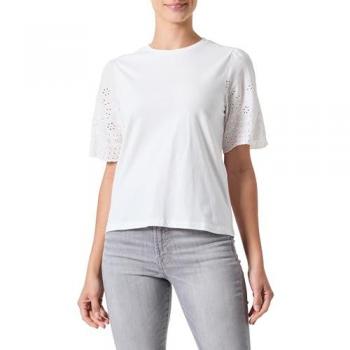 Model LEX – T‑shirt z haftem ażurowym