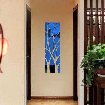 Removable DIY Art Decal Tree Mirror for Home Decor 100*28cm