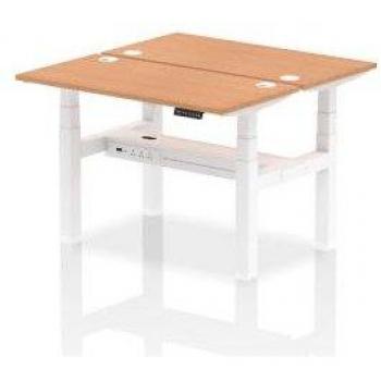 Air Back-to-Back 1200 x 600mm Height Adjustable 2 Person Bench Desk